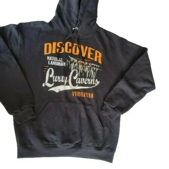 Jerzees Men size Medium Sweater Black Hoodie Long - Picture 10 of 10